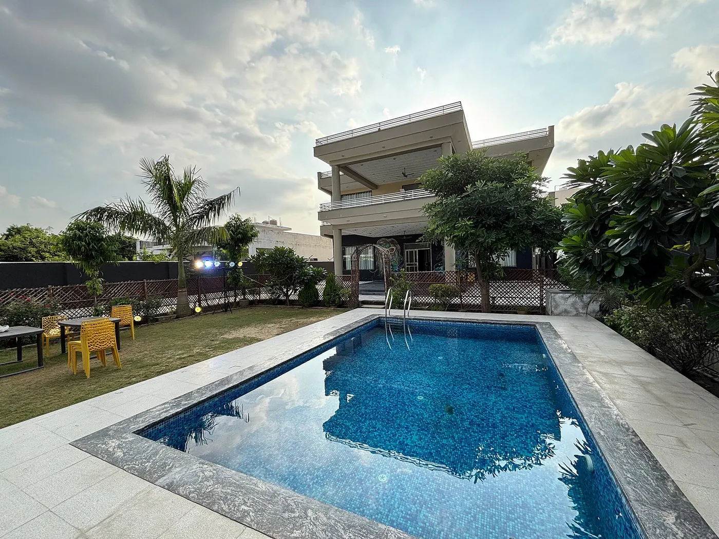A holiday villa with a private pool